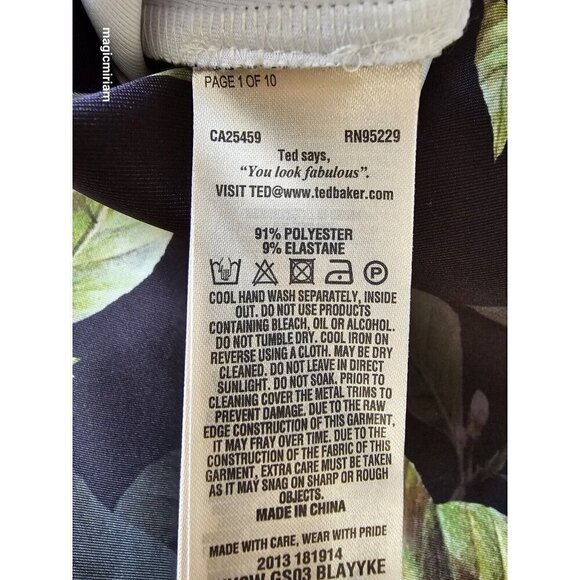 BNWT Ted Baker London Blayyke Peaches Ruffle Pencil Skirt - Picture 9 of 10